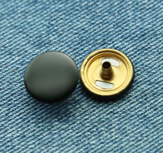 Black Snap Press Metal Button