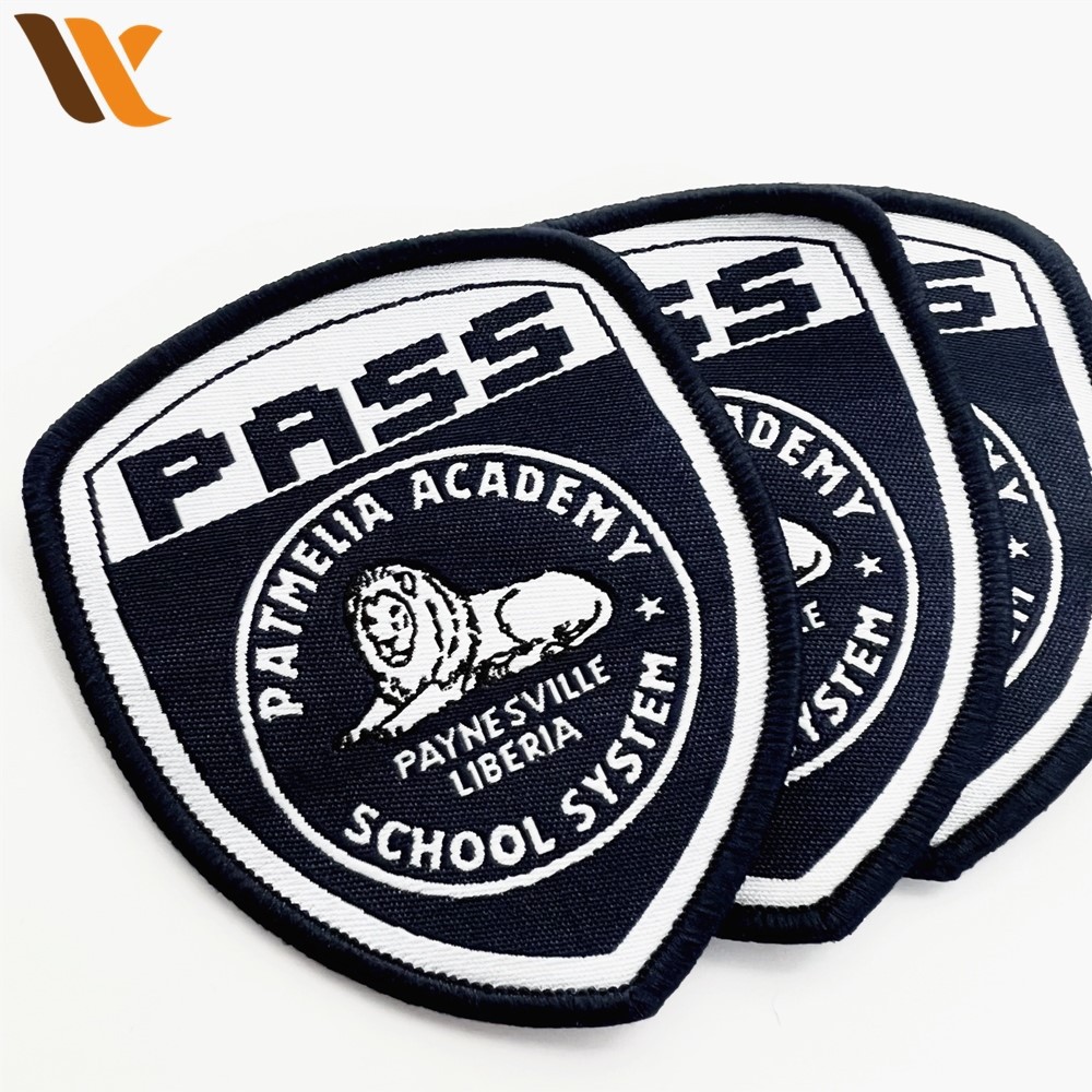 Custom Black Club Woven Patches For Clothes 3