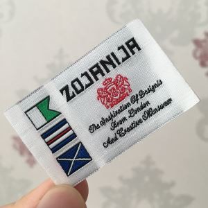 Bijele tkane Label odjeća oznake
