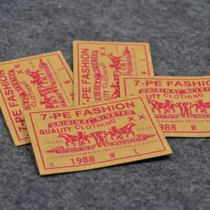 Kraft papir naljepnica Tiskana Jeans Patch