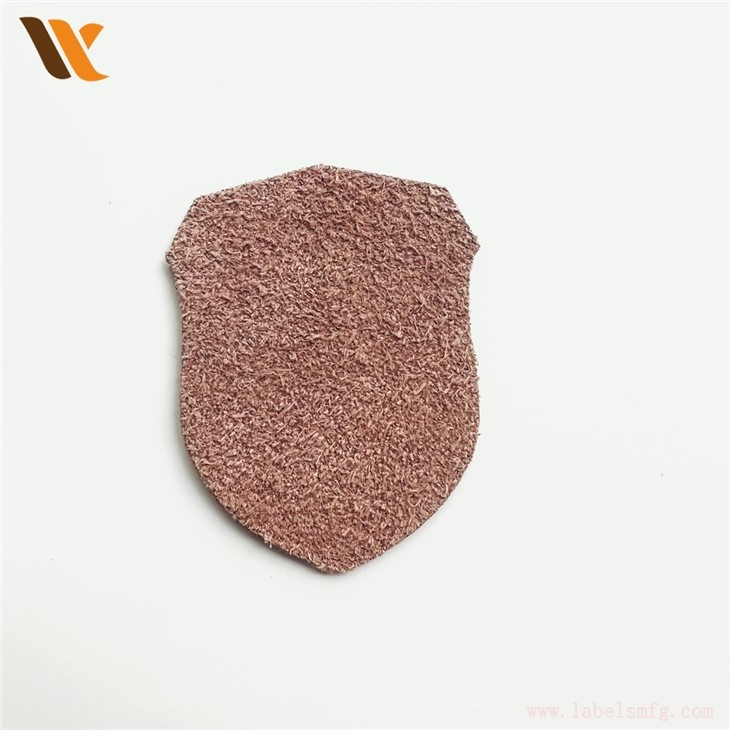 Custom Real Leather Patch Badge For School Uniform