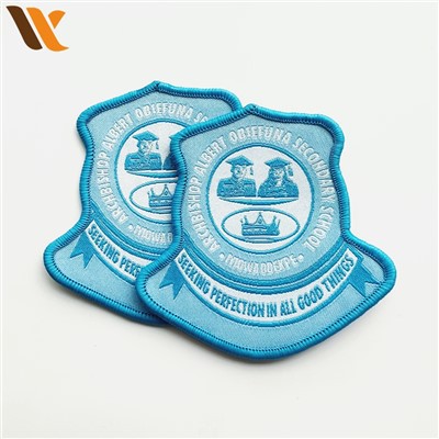 Prilagođene Sky Blue Varsity tkane zakrpe